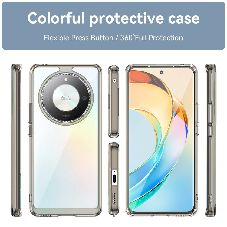 For Honor X50 Colorful Series Acrylic Hybrid TPU Phone Case(Transparent Grey) - Honor Cases by PMC TechLife | Online Shopping South Africa | PMC TechLife | Buy Now Pay Later Mobicred