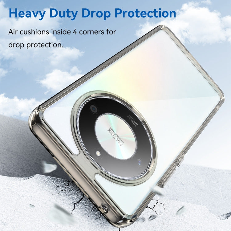 For Honor X50 Colorful Series Acrylic Hybrid TPU Phone Case(Transparent Grey) - Honor Cases by PMC TechLife | Online Shopping South Africa | PMC TechLife | Buy Now Pay Later Mobicred