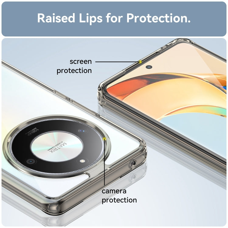 For Honor X50 Colorful Series Acrylic Hybrid TPU Phone Case(Transparent Grey) - Honor Cases by PMC TechLife | Online Shopping South Africa | PMC TechLife | Buy Now Pay Later Mobicred