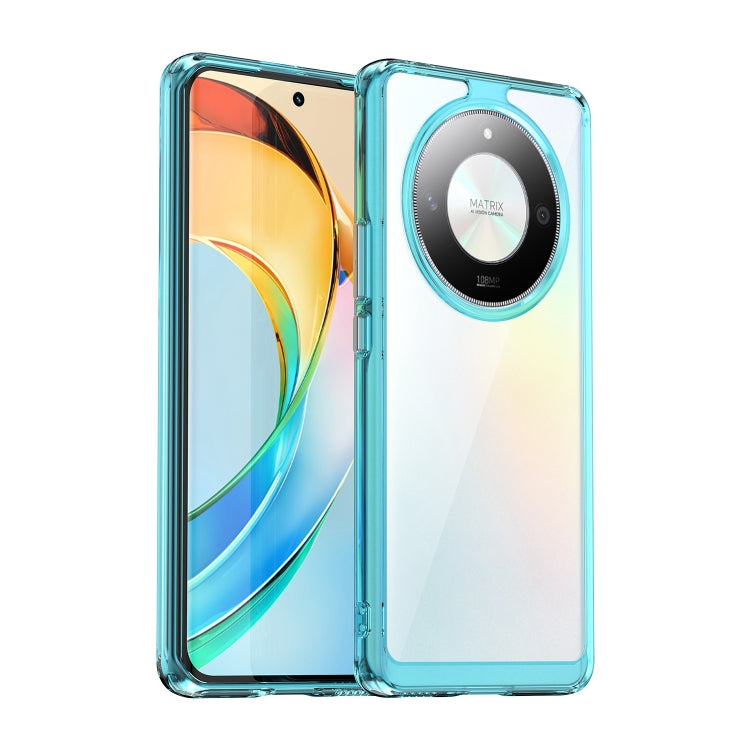 For Honor X50 Colorful Series Acrylic Hybrid TPU Phone Case(Transparent Blue) - Honor Cases by PMC TechLife | Online Shopping South Africa | PMC TechLife | Buy Now Pay Later Mobicred
