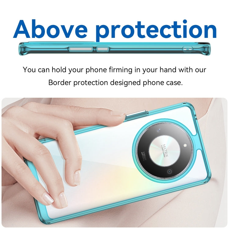 For Honor X50 Colorful Series Acrylic Hybrid TPU Phone Case(Transparent Blue) - Honor Cases by PMC TechLife | Online Shopping South Africa | PMC TechLife | Buy Now Pay Later Mobicred