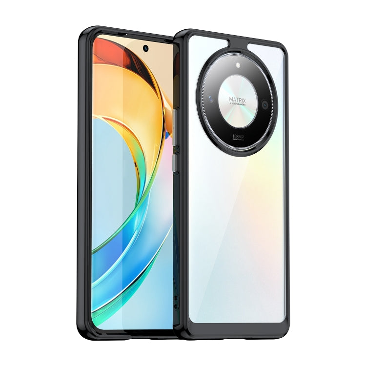 For Honor X50 GT Colorful Series Acrylic Hybrid TPU Phone Case(Black) - Honor Cases by PMC TechLife | Online Shopping South Africa | PMC TechLife | Buy Now Pay Later Mobicred