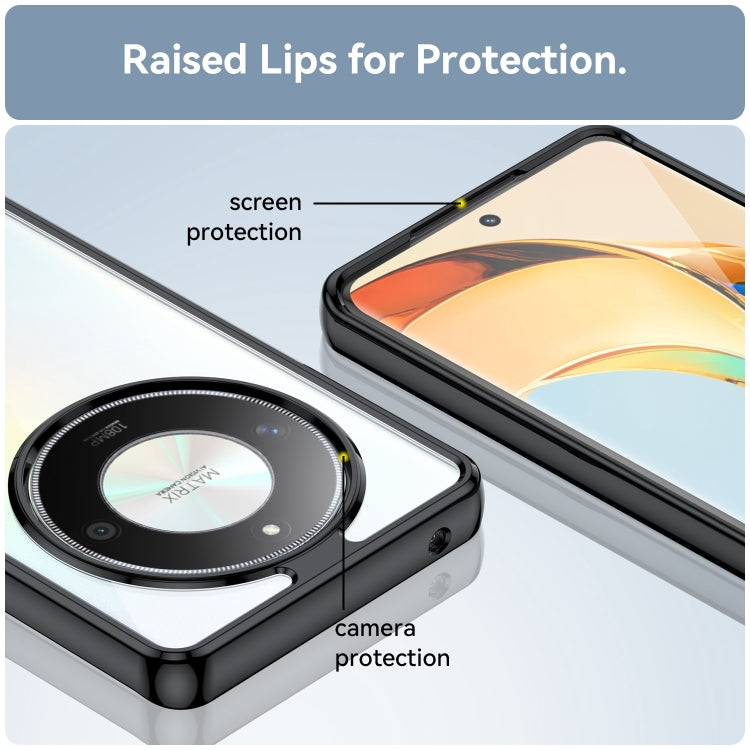 For Honor X50 GT Colorful Series Acrylic Hybrid TPU Phone Case(Black) - Honor Cases by PMC TechLife | Online Shopping South Africa | PMC TechLife | Buy Now Pay Later Mobicred