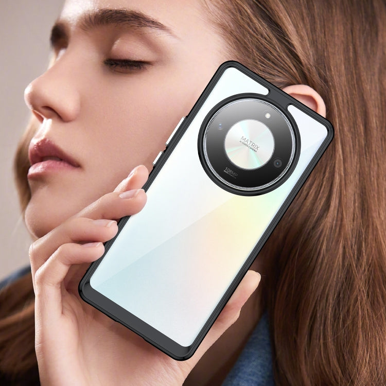 For Honor X50 GT Colorful Series Acrylic Hybrid TPU Phone Case(Black) - Honor Cases by PMC TechLife | Online Shopping South Africa | PMC TechLife | Buy Now Pay Later Mobicred