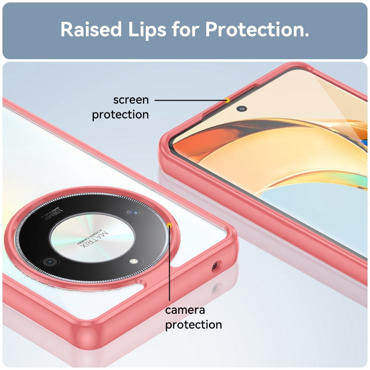 For Honor X50 GT Colorful Series Acrylic Hybrid TPU Phone Case(Red) - Honor Cases by PMC TechLife | Online Shopping South Africa | PMC TechLife | Buy Now Pay Later Mobicred