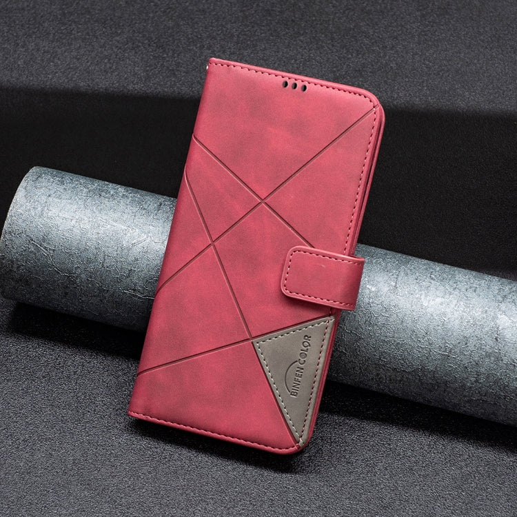 For iPhone 16 Magnetic Buckle Rhombus Texture Leather Phone Case(Red) - iPhone 16 Cases by PMC TechLife | Online Shopping South Africa | PMC TechLife | Buy Now Pay Later Mobicred