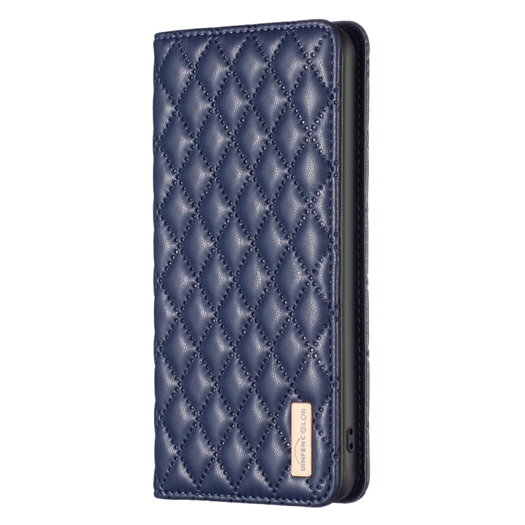 For iPhone 16 Pro Max Diamond Lattice Magnetic Leather Flip Phone Case(Blue) - iPhone 16 Pro Max Cases by PMC TechLife | Online Shopping South Africa | PMC TechLife | Buy Now Pay Later Mobicred