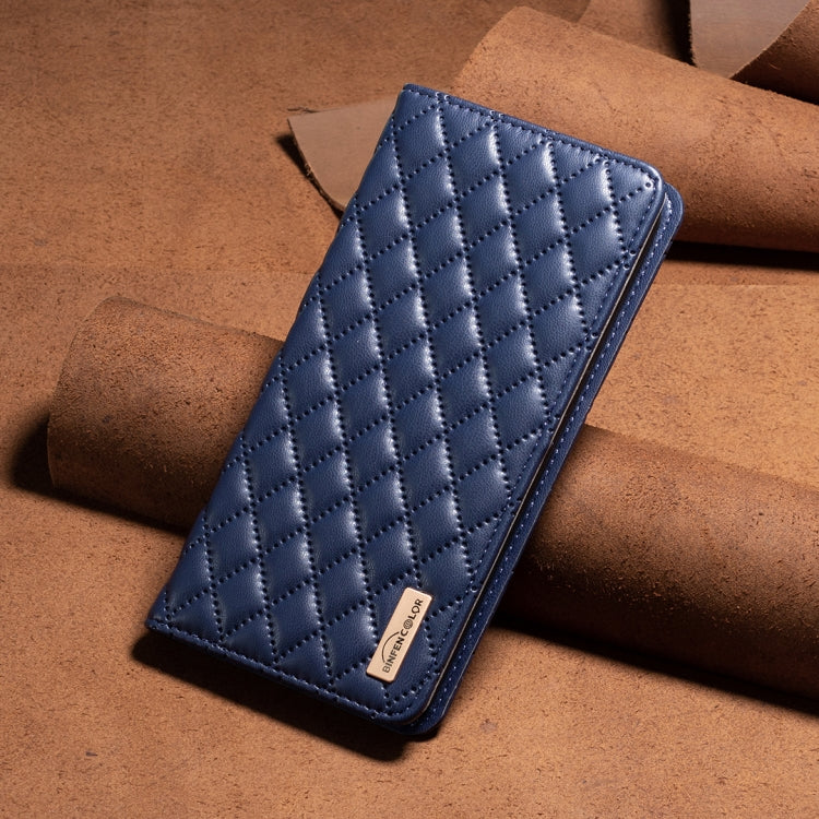 For iPhone 16 Diamond Lattice Magnetic Leather Flip Phone Case(Blue) - iPhone 16 Cases by PMC TechLife | Online Shopping South Africa | PMC TechLife | Buy Now Pay Later Mobicred