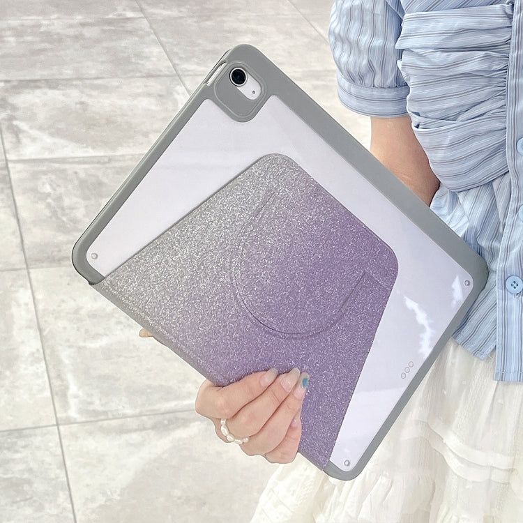 For iPad Air 11 2025 / 2024 / Pro 11 Gradient Glitter Magnetic Split Leather Tablet Case(Purple) - iPad Pro 11 (2022/2021) Cases by PMC TechLife | Online Shopping South Africa | PMC TechLife | Buy Now Pay Later Mobicred