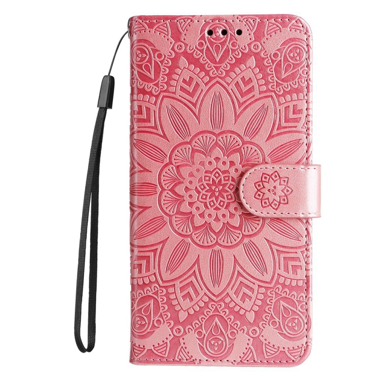 For Google Pixel 9 Pro Embossed Sunflower Leather Phone Case(Rose Gold) - Google Cases by PMC TechLife | Online Shopping South Africa | PMC TechLife | Buy Now Pay Later Mobicred