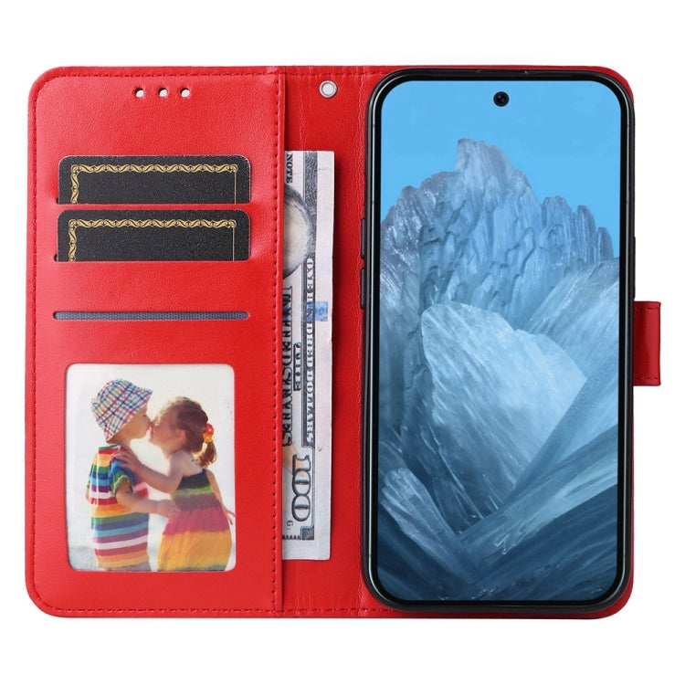 For Google Pixel 9 Embossed Sunflower Leather Phone Case(Red) - Google Cases by PMC TechLife | Online Shopping South Africa | PMC TechLife | Buy Now Pay Later Mobicred