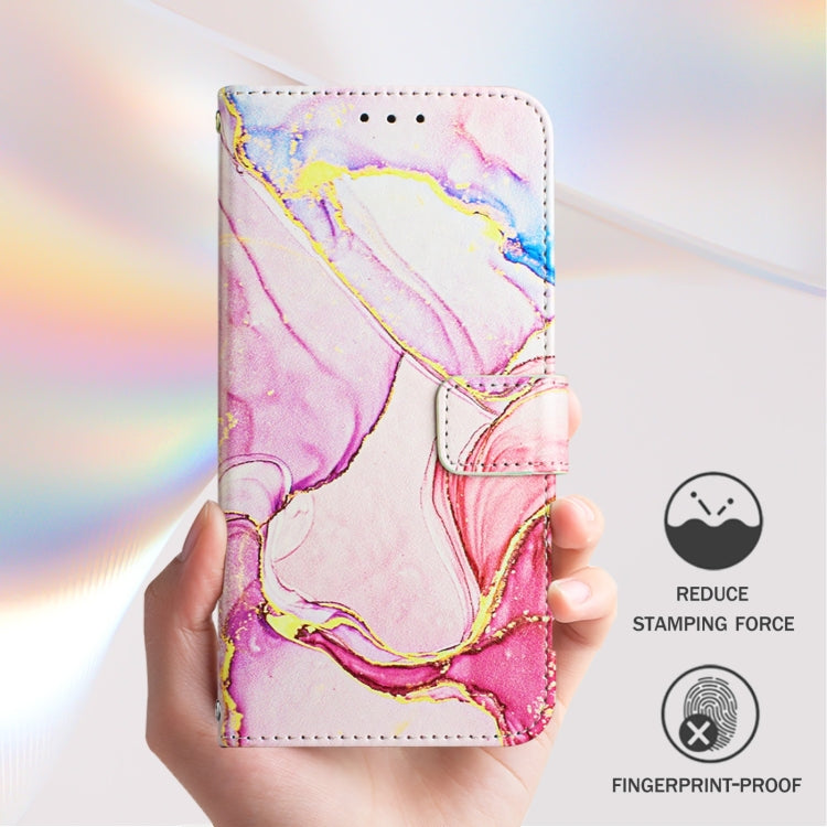 For iPhone 16 Plus PT003 Marble Pattern Flip Leather Phone Case(Rose Gold) - iPhone 16 Plus Cases by PMC TechLife | Online Shopping South Africa | PMC TechLife | Buy Now Pay Later Mobicred