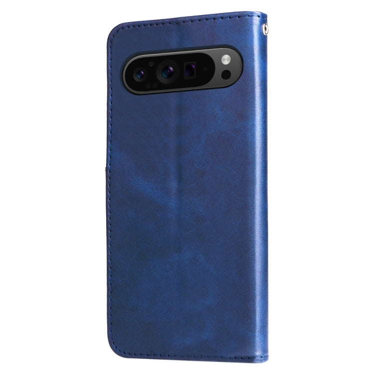 For Google Pixel 9 Pro Fashion Calf Texture Zipper Leather Phone Case(Blue) - Google Cases by PMC TechLife | Online Shopping South Africa | PMC TechLife | Buy Now Pay Later Mobicred