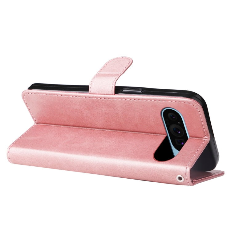 For Google Pixel 9 Fashion Calf Texture Zipper Leather Phone Case(Rose Gold) - Google Cases by PMC TechLife | Online Shopping South Africa | PMC TechLife | Buy Now Pay Later Mobicred