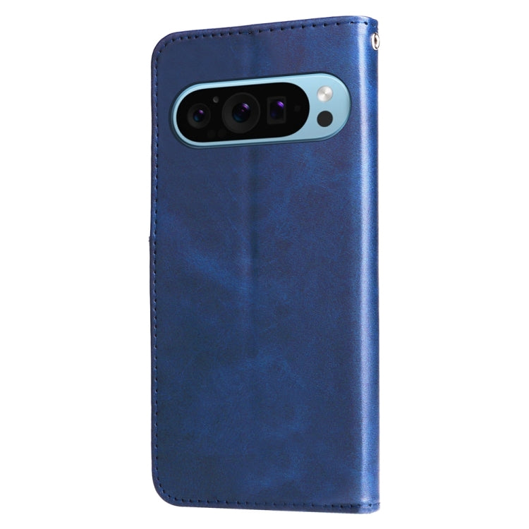 For Google Pixel 9 Fashion Calf Texture Zipper Leather Phone Case(Blue) - Google Cases by PMC TechLife | Online Shopping South Africa | PMC TechLife | Buy Now Pay Later Mobicred