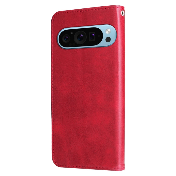 For Google Pixel 9 Fashion Calf Texture Zipper Leather Phone Case(Red) - Google Cases by PMC TechLife | Online Shopping South Africa | PMC TechLife | Buy Now Pay Later Mobicred