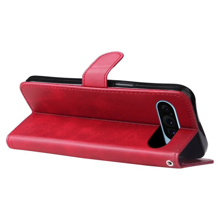 For Google Pixel 9 Fashion Calf Texture Zipper Leather Phone Case(Red) - Google Cases by PMC TechLife | Online Shopping South Africa | PMC TechLife | Buy Now Pay Later Mobicred