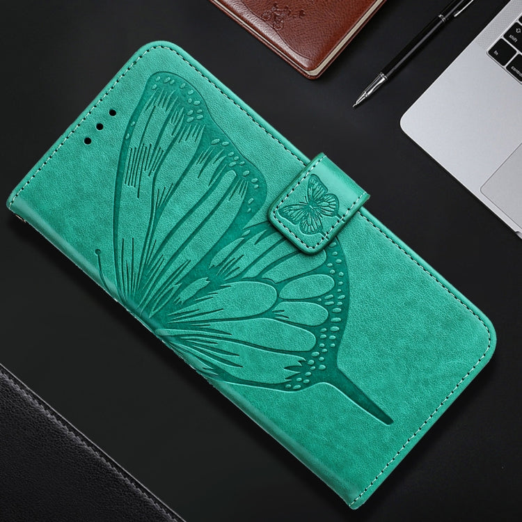 For iPhone 16 Pro Max Embossed Butterfly Leather Phone Case(Green) - iPhone 16 Pro Max Cases by PMC TechLife | Online Shopping South Africa | PMC TechLife | Buy Now Pay Later Mobicred