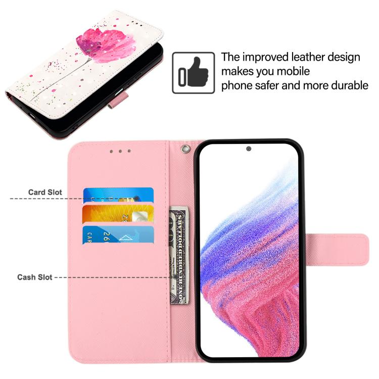 For iPhone 16e 3D Painting Horizontal Flip Leather Phone Case(Flower) - free shipping - PMC TechLife - Order now!