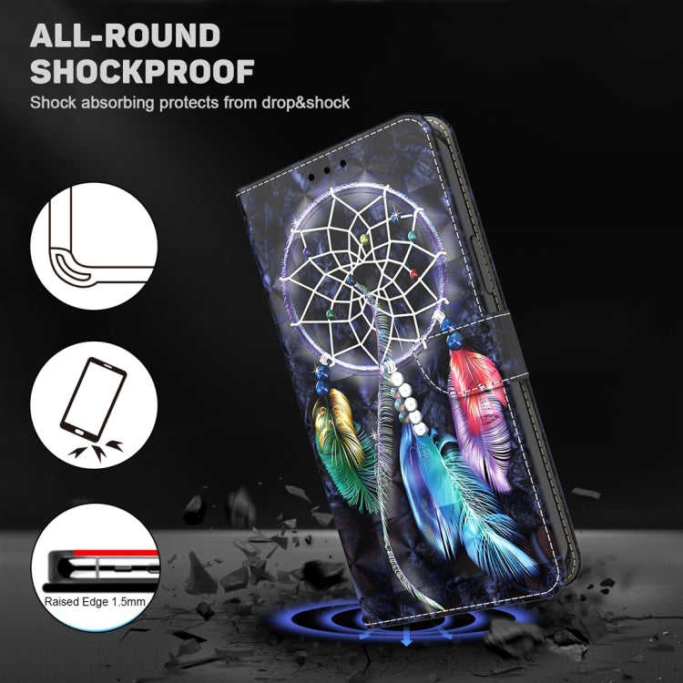 For Google Pixel 9 3D Painted Pattern Leather Phone Case(Colorful Dreamcatcher) - Google Cases by PMC TechLife | Online Shopping South Africa | PMC TechLife | Buy Now Pay Later Mobicred