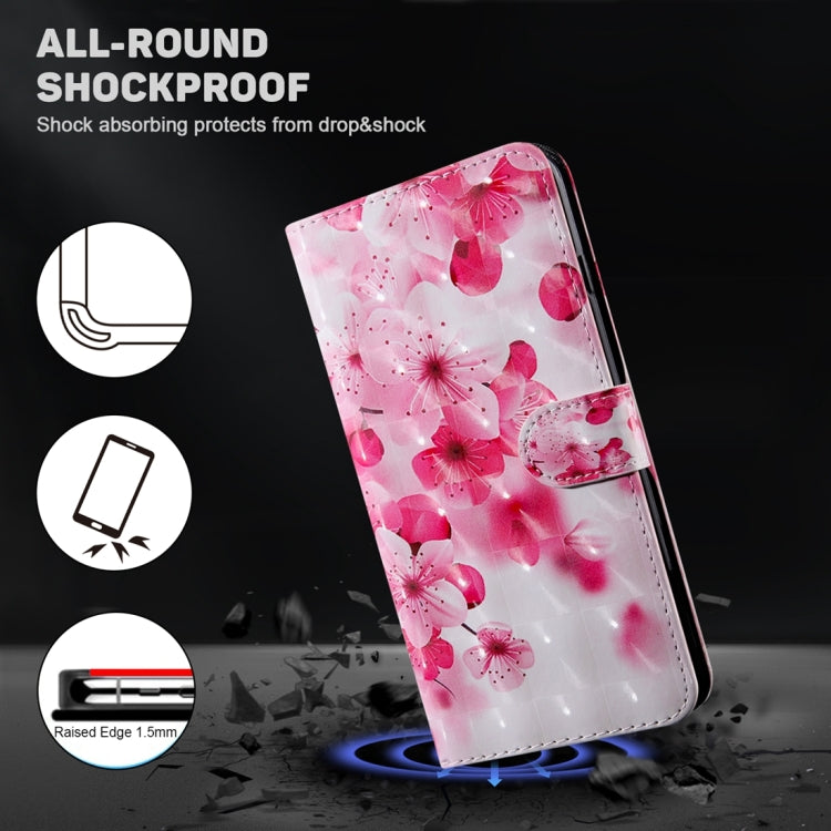 For Google Pixel 9 3D Painted Pattern Leather Phone Case(Red Flower) - Google Cases by PMC TechLife | Online Shopping South Africa | PMC TechLife | Buy Now Pay Later Mobicred