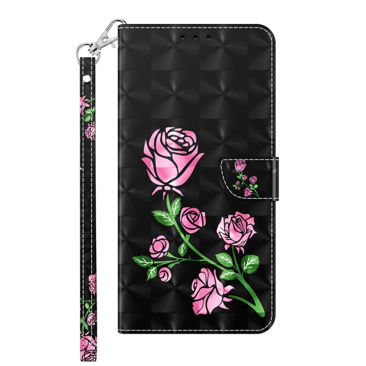 For Google Pixel 9 Pro 3D Painted Pattern Leather Phone Case(Rose) - Google Cases by PMC TechLife | Online Shopping South Africa | PMC TechLife | Buy Now Pay Later Mobicred