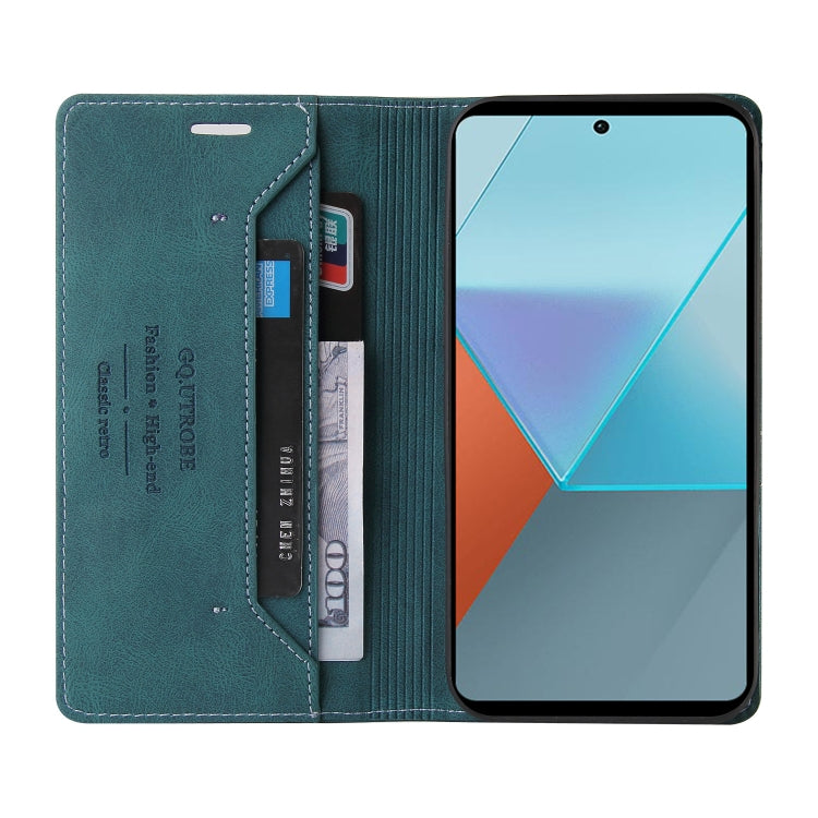 For Xiaomi Redmi Note 13 Pro 5G Skin Feel Anti-theft Brush Horizontal Flip Leather Case with Holder(Blue) - Note 13 Pro Cases by PMC TechLife | Online Shopping South Africa | PMC TechLife | Buy Now Pay Later Mobicred