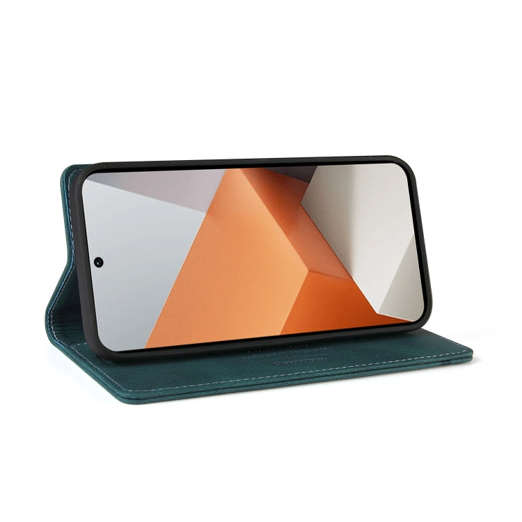 For Xiaomi Redmi Note 13 Pro+ Skin Feel Anti-theft Brush Horizontal Flip Leather Case with Holder(Blue) - Note 13 Pro+ Cases by PMC TechLife | Online Shopping South Africa | PMC TechLife