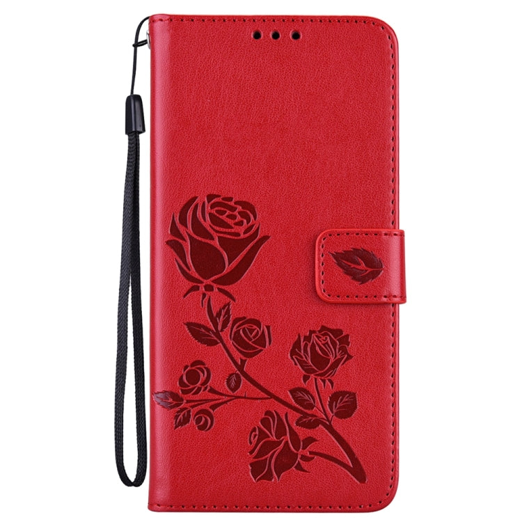 For Xiaomi Redmi Note 13 Pro 5G / Poco X6 Rose Embossed Flip PU Leather Phone Case(Red) - Note 13 Pro Cases by PMC TechLife | Online Shopping South Africa | PMC TechLife | Buy Now Pay Later Mobicred