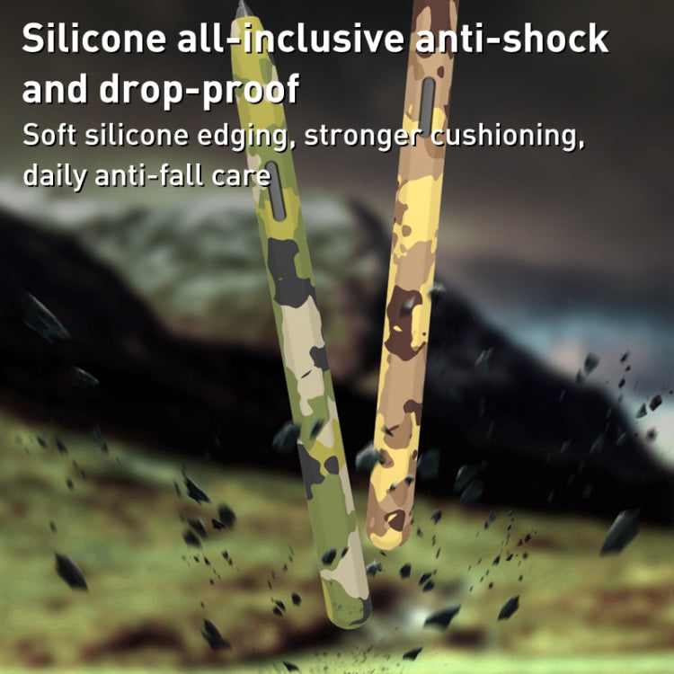 For Samsung Galaxy Tab S7 LOVE MEI Camouflage Silicone Protective Pen Case(Green) - Pencil Accessories by LOVE MEI | Online Shopping South Africa | PMC TechLife | Buy Now Pay Later Mobicred