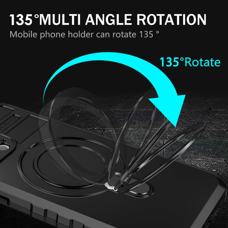 For iPhone 15 Pro Max MagSafe Magnetic Holder Phone Case(Black) - iPhone 15 Pro Max Cases by PMC TechLife | Online Shopping South Africa | PMC TechLife