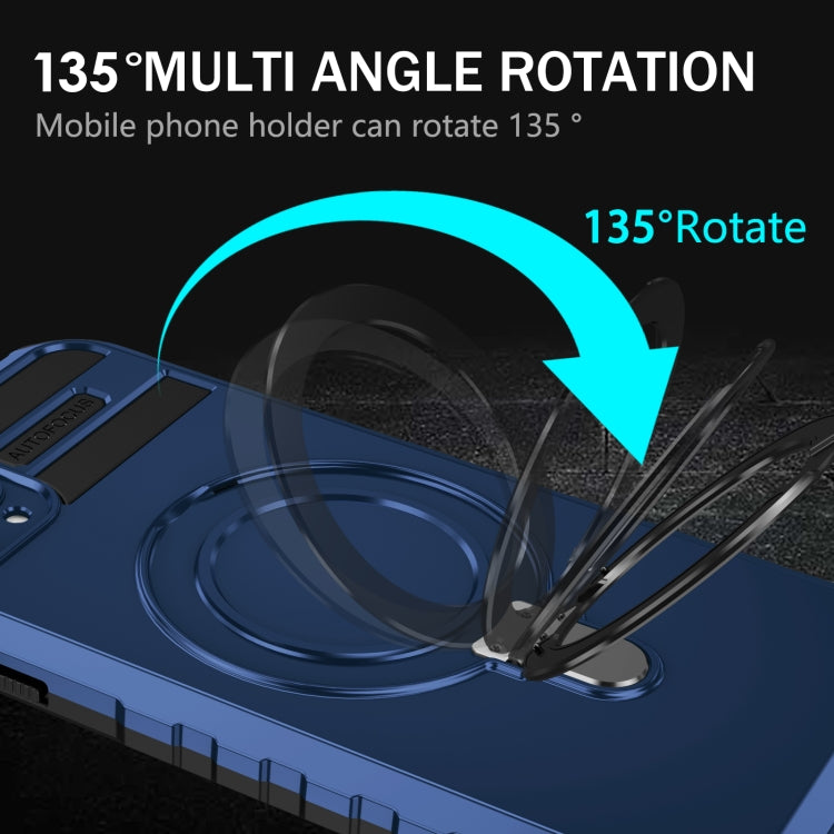 For iPhone 11 Pro Max MagSafe Magnetic Holder Phone Case(Blue) - iPhone 11 Pro Max Cases by PMC TechLife | Online Shopping South Africa | PMC TechLife