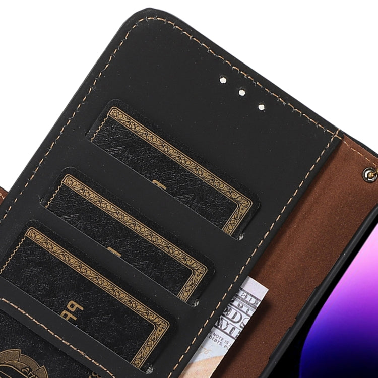 For OnePlus Nord 3 / Ace 2V Genuine Leather Magnetic RFID Leather Phone Case(Black) - OnePlus Cases by PMC TechLife | Online Shopping South Africa | PMC TechLife | Buy Now Pay Later Mobicred