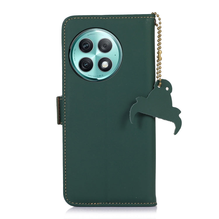 For OnePlus Ace 2 Pro Genuine Leather Magnetic RFID Leather Phone Case(Green) - OnePlus Cases by PMC TechLife | Online Shopping South Africa | PMC TechLife | Buy Now Pay Later Mobicred