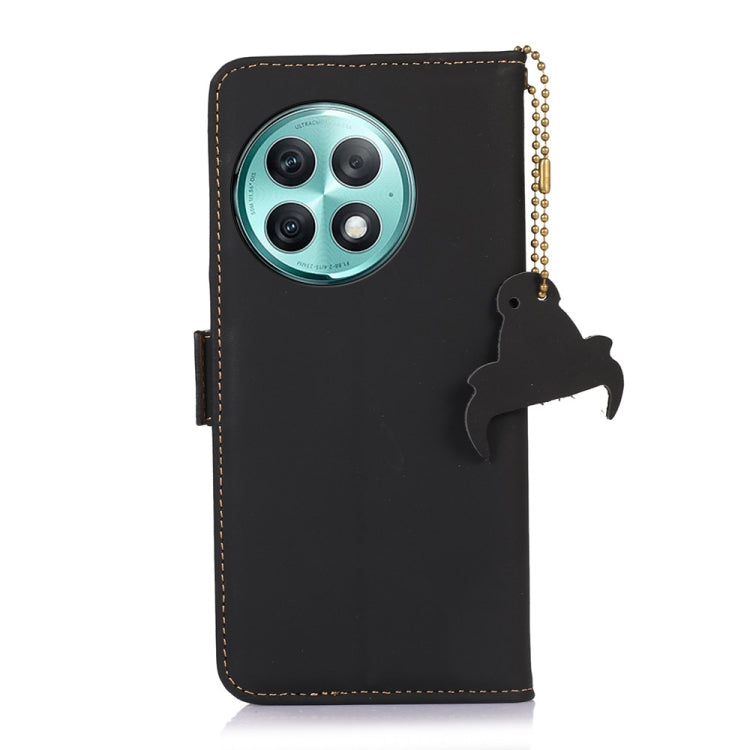 For OnePlus Ace 2 Pro Genuine Leather Magnetic RFID Leather Phone Case(Black) - OnePlus Cases by PMC TechLife | Online Shopping South Africa | PMC TechLife | Buy Now Pay Later Mobicred