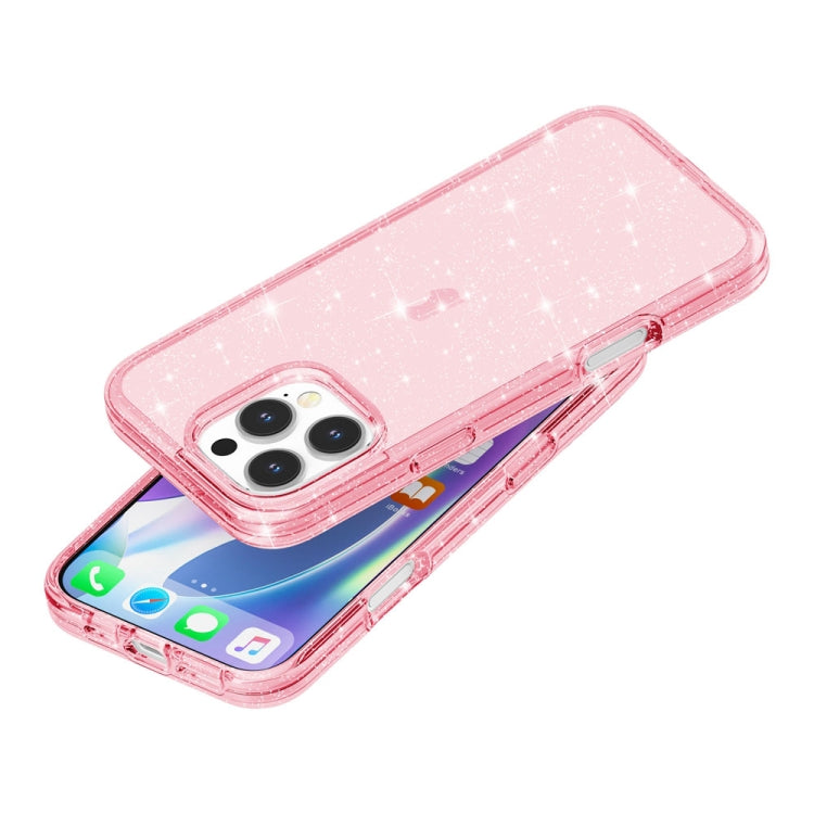 For iPhone 16 Pro Max Shockproof Terminator Glitter Powder Phone Case(Pink) - iPhone 16 Pro Max Cases by PMC TechLife | Online Shopping South Africa | PMC TechLife | Buy Now Pay Later Mobicred