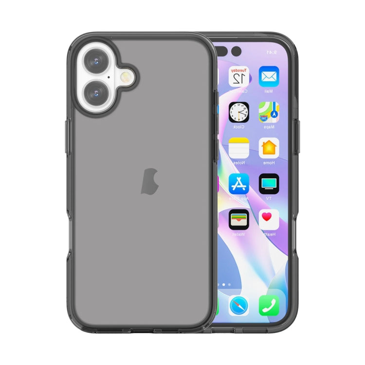 For iPhone 16 Shockproof Terminator Transparent Phone Case(Grey) - iPhone 16 Cases by PMC TechLife | Online Shopping South Africa | PMC TechLife | Buy Now Pay Later Mobicred