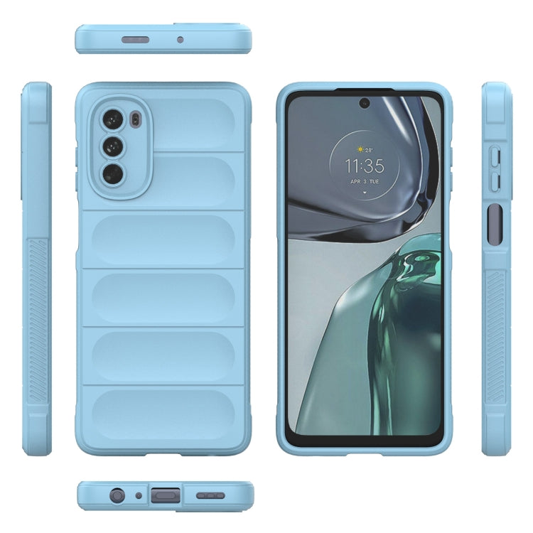 For Motorola Moto G62 5G Magic Shield TPU + Flannel Phone Case(Dark Green) - Motorola Cases by PMC TechLife | Online Shopping South Africa | PMC TechLife | Buy Now Pay Later Mobicred