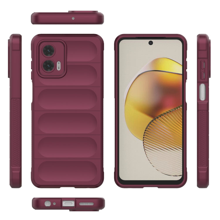 For Motorola Moto G73 5G Magic Shield TPU + Flannel Phone Case(Purple) - Motorola Cases by PMC TechLife | Online Shopping South Africa | PMC TechLife | Buy Now Pay Later Mobicred