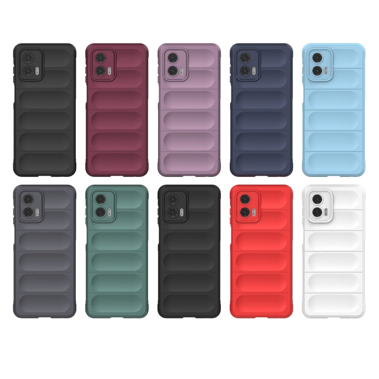 For Motorola Moto G73 5G Magic Shield TPU + Flannel Phone Case(Wine Red) - Motorola Cases by PMC TechLife | Online Shopping South Africa | PMC TechLife | Buy Now Pay Later Mobicred