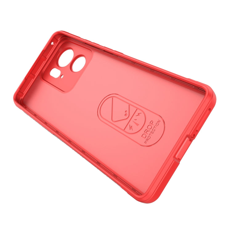 For Motorola Edge 40 5G Magic Shield TPU + Flannel Phone Case(Wine Red) - Motorola Cases by PMC TechLife | Online Shopping South Africa | PMC TechLife | Buy Now Pay Later Mobicred