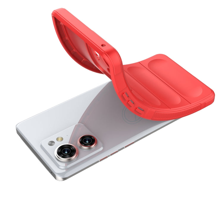 For Motorola Edge 40 5G Magic Shield TPU + Flannel Phone Case(Wine Red) - Motorola Cases by PMC TechLife | Online Shopping South Africa | PMC TechLife | Buy Now Pay Later Mobicred