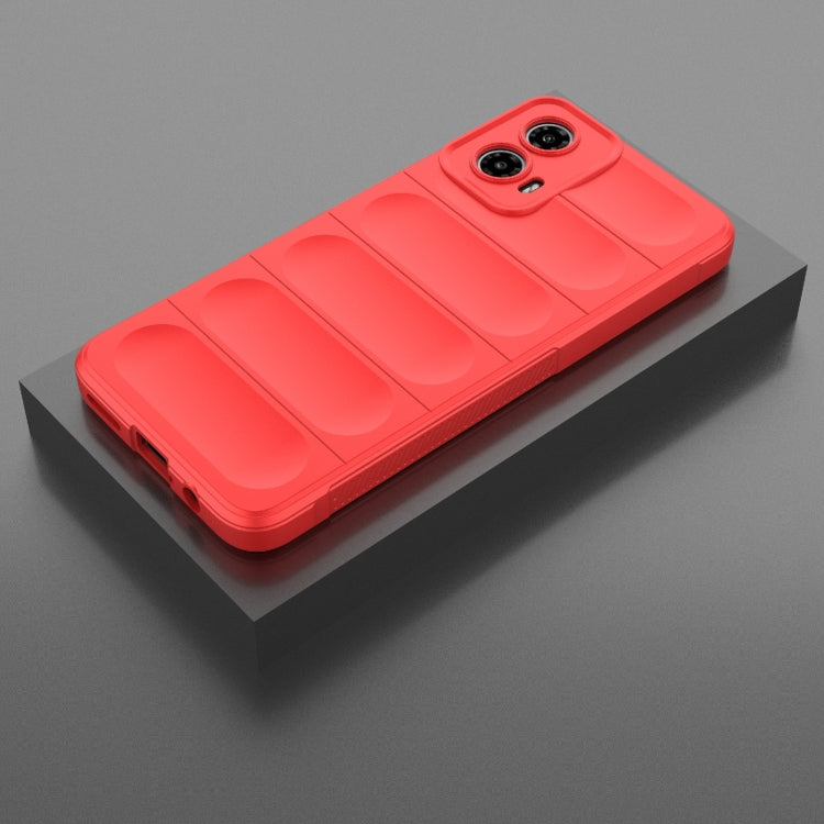 For Motorola Moto G34 5G Magic Shield TPU + Flannel Phone Case(Red) - Motorola Cases by PMC TechLife | Online Shopping South Africa | PMC TechLife | Buy Now Pay Later Mobicred
