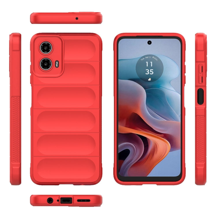 For Motorola Moto G34 5G Magic Shield TPU + Flannel Phone Case(Red) - Motorola Cases by PMC TechLife | Online Shopping South Africa | PMC TechLife | Buy Now Pay Later Mobicred
