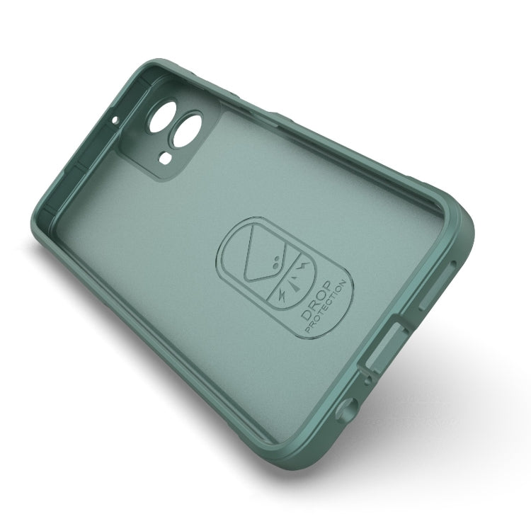 For Motorola Moto G34 5G Magic Shield TPU + Flannel Phone Case(Dark Grey) - Motorola Cases by PMC TechLife | Online Shopping South Africa | PMC TechLife | Buy Now Pay Later Mobicred