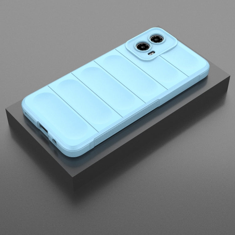 For Motorola Moto G34 5G Magic Shield TPU + Flannel Phone Case(Light Blue) - Motorola Cases by PMC TechLife | Online Shopping South Africa | PMC TechLife | Buy Now Pay Later Mobicred
