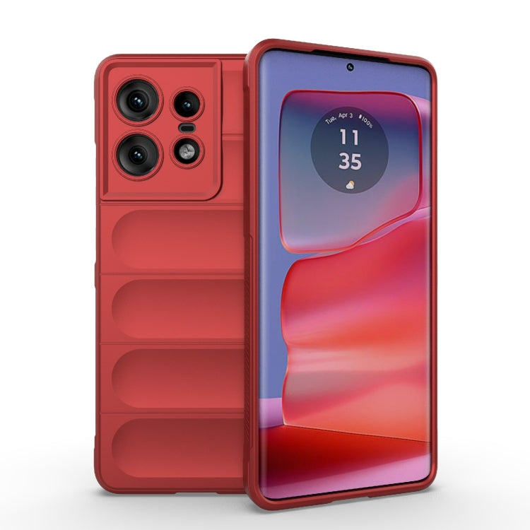 For Motorola Edge 50 Pro 5G Global Magic Shield TPU + Flannel Phone Case(Red) - free shipping - PMC TechLife - Order now!
