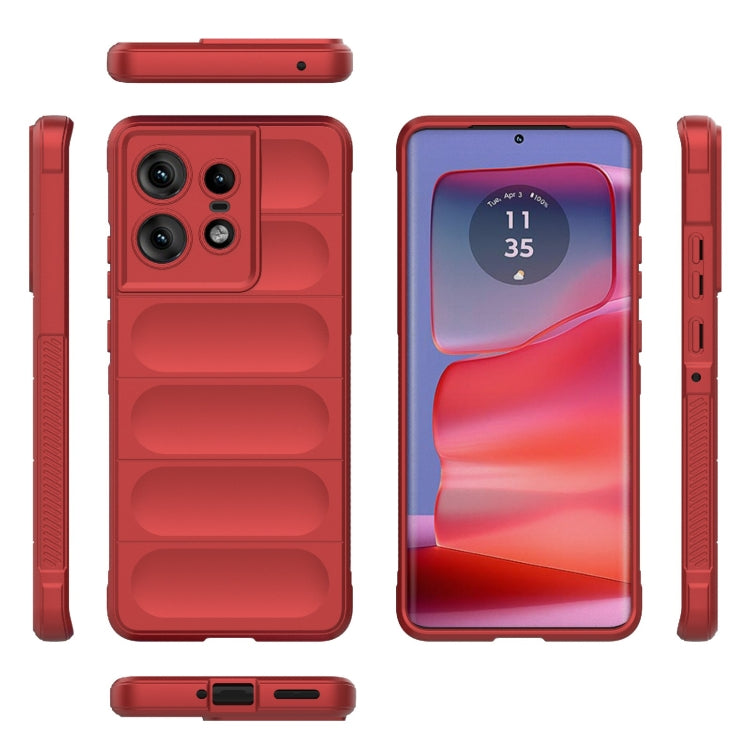 For Motorola Edge 50 Pro 5G Global Magic Shield TPU + Flannel Phone Case(Red) - free shipping - PMC TechLife - Order now!