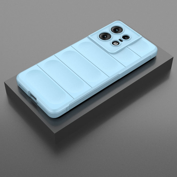 For Motorola Edge 50 Pro 5G Global Magic Shield TPU + Flannel Phone Case(Light Blue) - Motorola Cases by PMC TechLife | Online Shopping South Africa | PMC TechLife | Buy Now Pay Later Mobicred