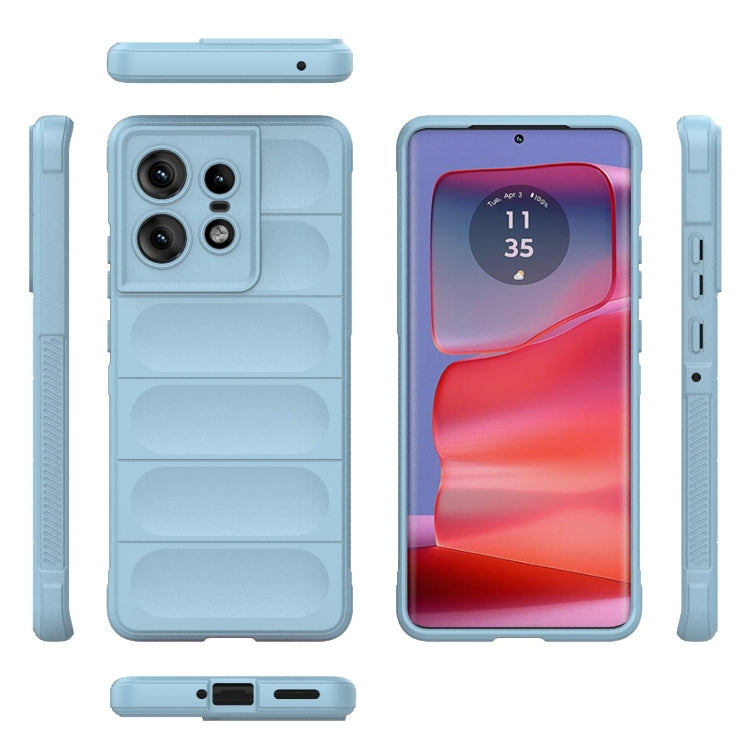 For Motorola Edge 50 Pro 5G Global Magic Shield TPU + Flannel Phone Case(Light Blue) - Motorola Cases by PMC TechLife | Online Shopping South Africa | PMC TechLife | Buy Now Pay Later Mobicred